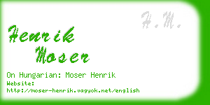 henrik moser business card